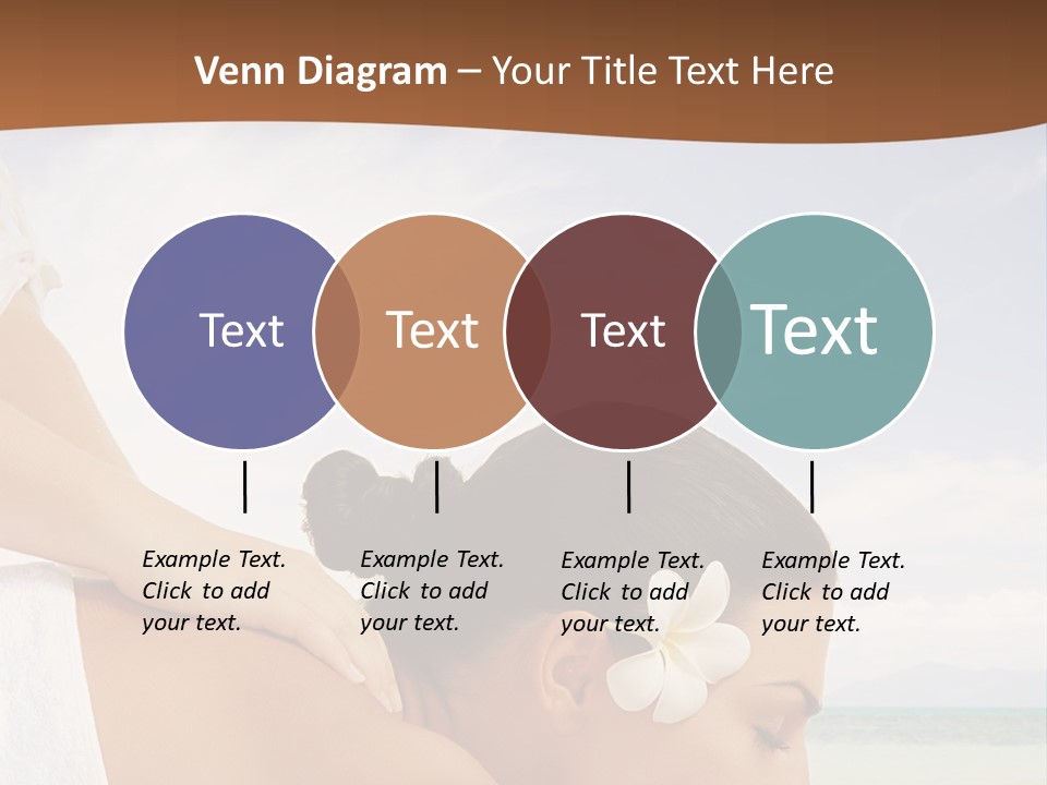 A Woman Laying Down On The Beach With A Flower In Her Hair PowerPoint Template
