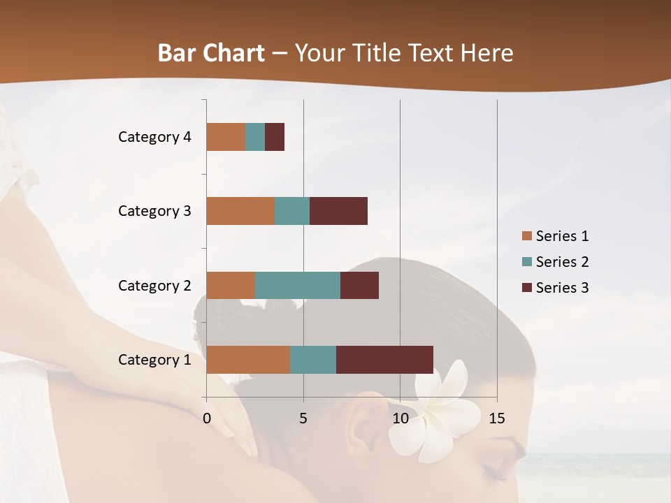 A Woman Laying Down On The Beach With A Flower In Her Hair PowerPoint Template