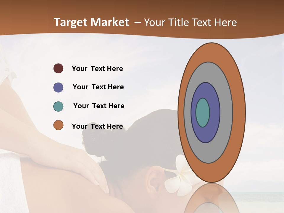 A Woman Laying Down On The Beach With A Flower In Her Hair PowerPoint Template