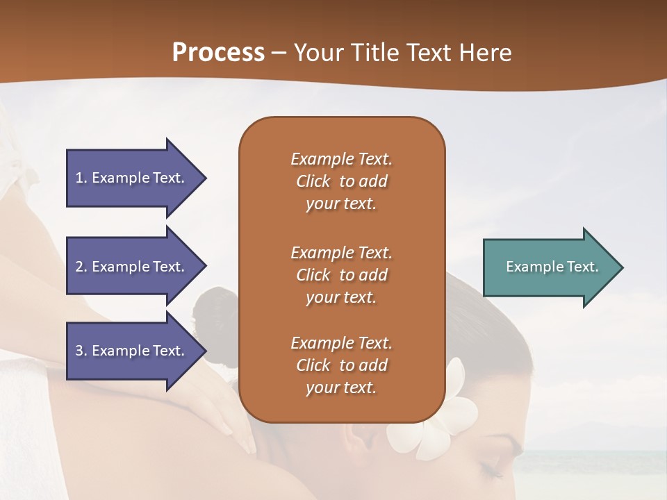 A Woman Laying Down On The Beach With A Flower In Her Hair PowerPoint Template