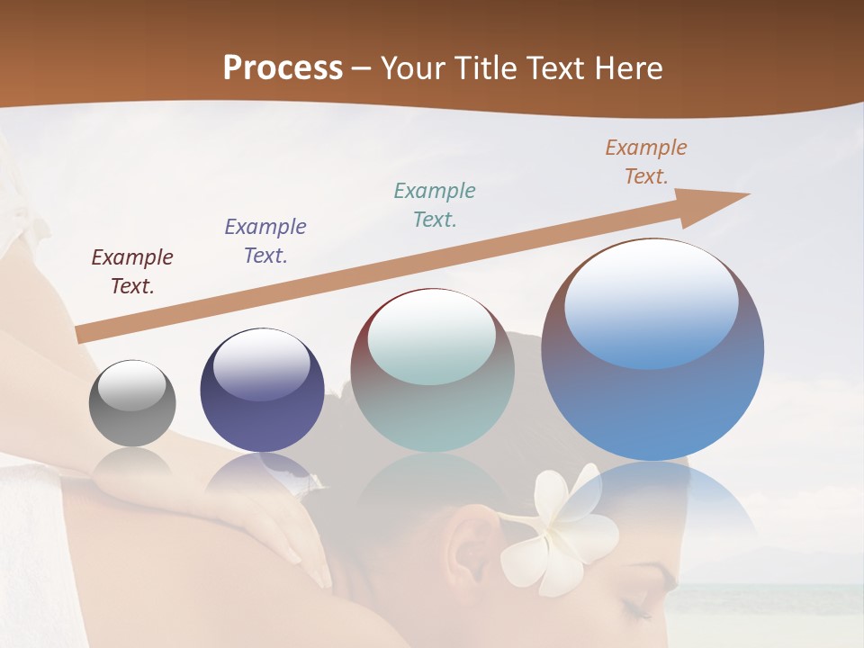 A Woman Laying Down On The Beach With A Flower In Her Hair PowerPoint Template
