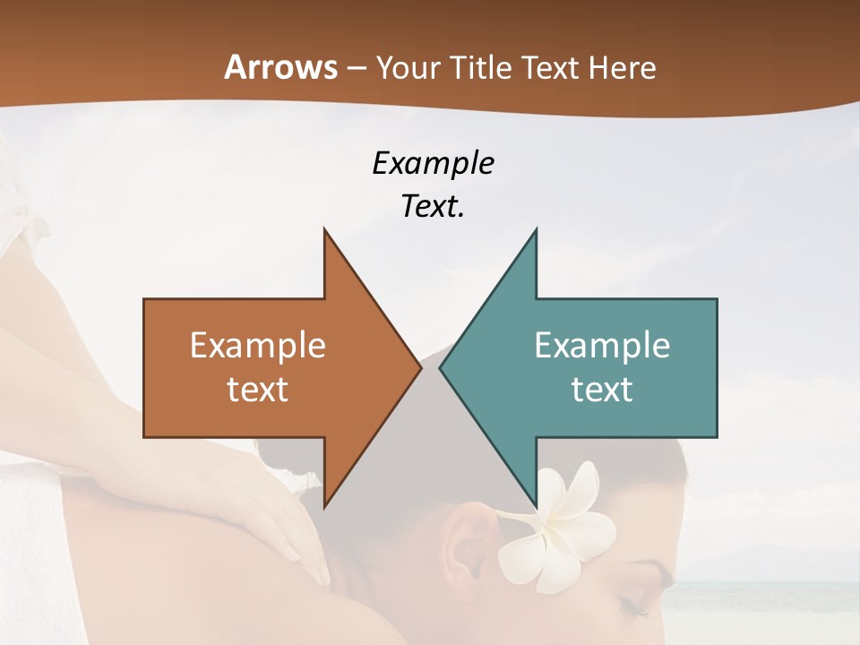 A Woman Laying Down On The Beach With A Flower In Her Hair PowerPoint Template