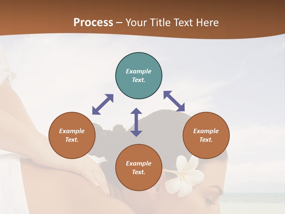 A Woman Laying Down On The Beach With A Flower In Her Hair PowerPoint Template