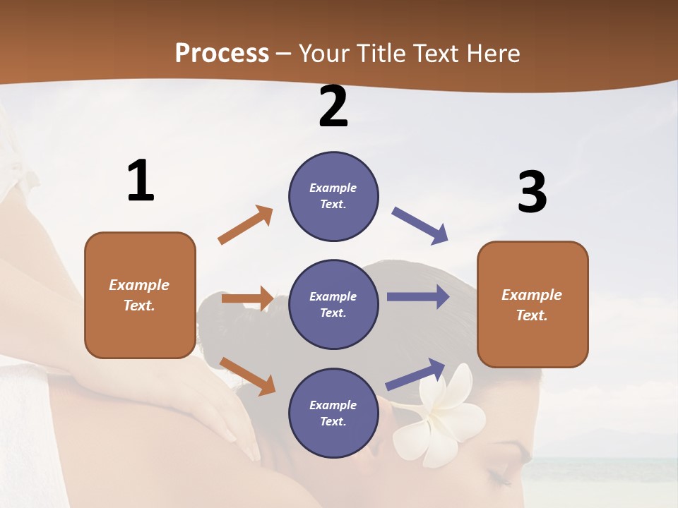 A Woman Laying Down On The Beach With A Flower In Her Hair PowerPoint Template