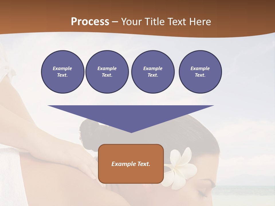 A Woman Laying Down On The Beach With A Flower In Her Hair PowerPoint Template