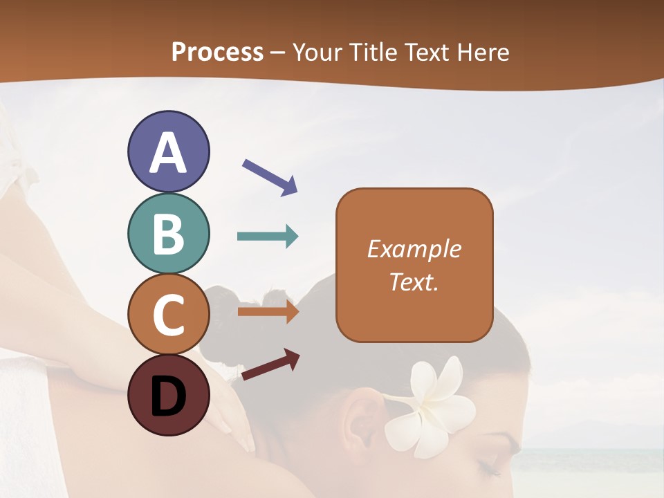 A Woman Laying Down On The Beach With A Flower In Her Hair PowerPoint Template