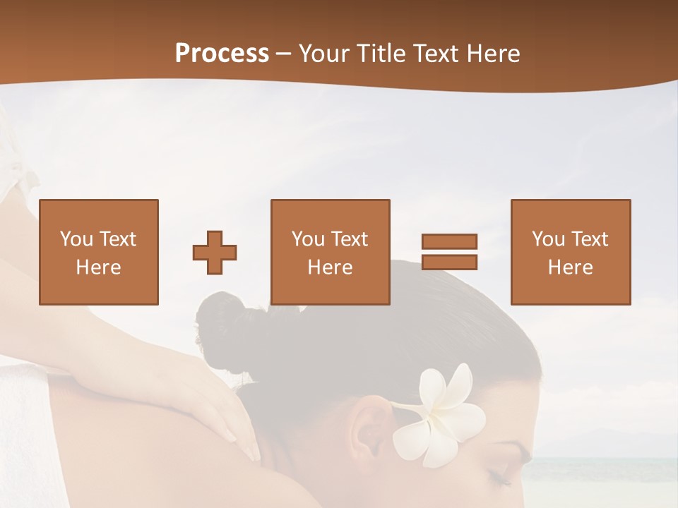 A Woman Laying Down On The Beach With A Flower In Her Hair PowerPoint Template
