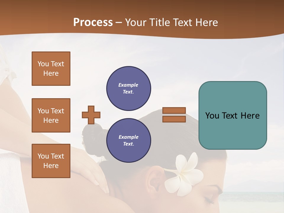 A Woman Laying Down On The Beach With A Flower In Her Hair PowerPoint Template