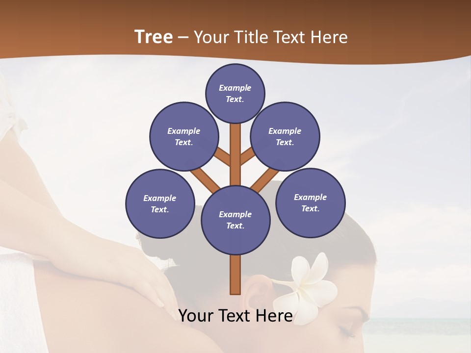 A Woman Laying Down On The Beach With A Flower In Her Hair PowerPoint Template