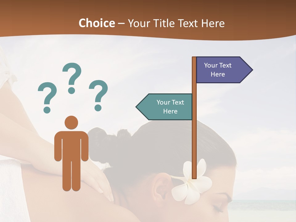 A Woman Laying Down On The Beach With A Flower In Her Hair PowerPoint Template