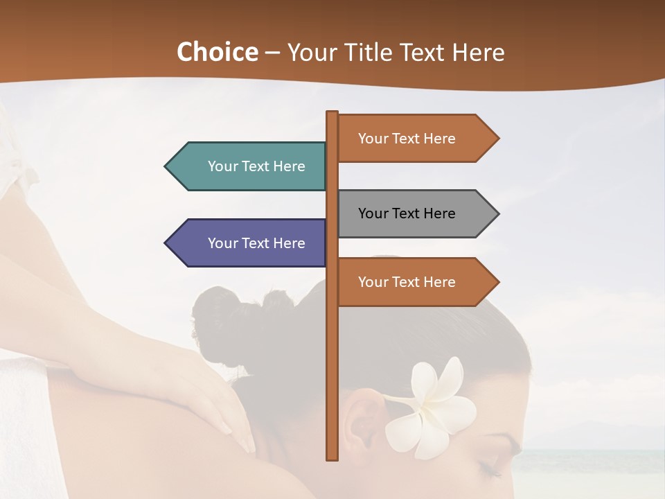 A Woman Laying Down On The Beach With A Flower In Her Hair PowerPoint Template