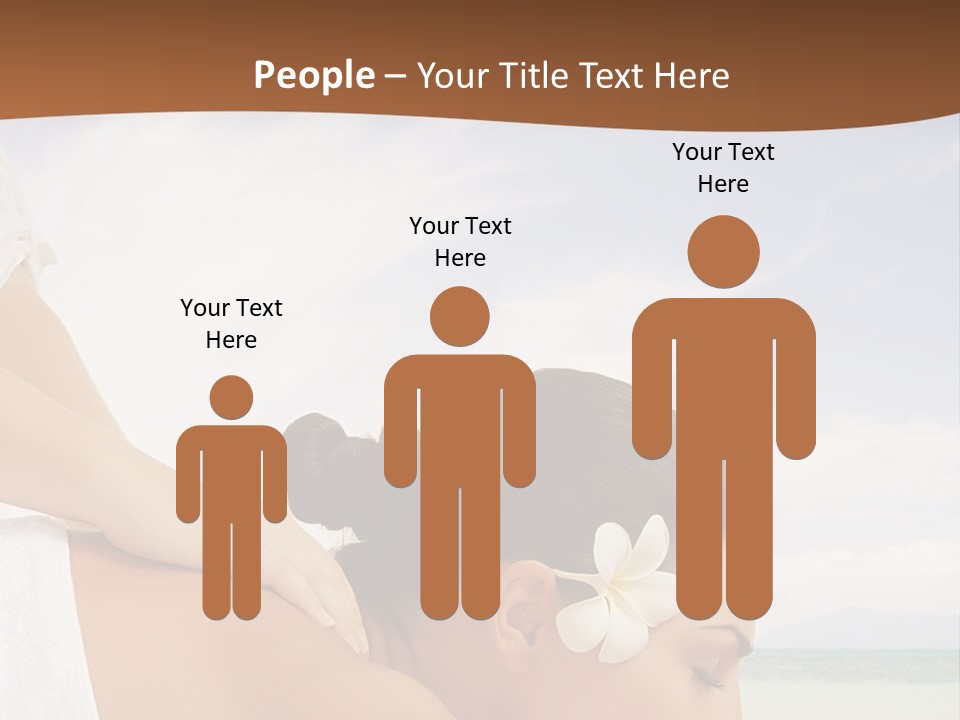A Woman Laying Down On The Beach With A Flower In Her Hair PowerPoint Template