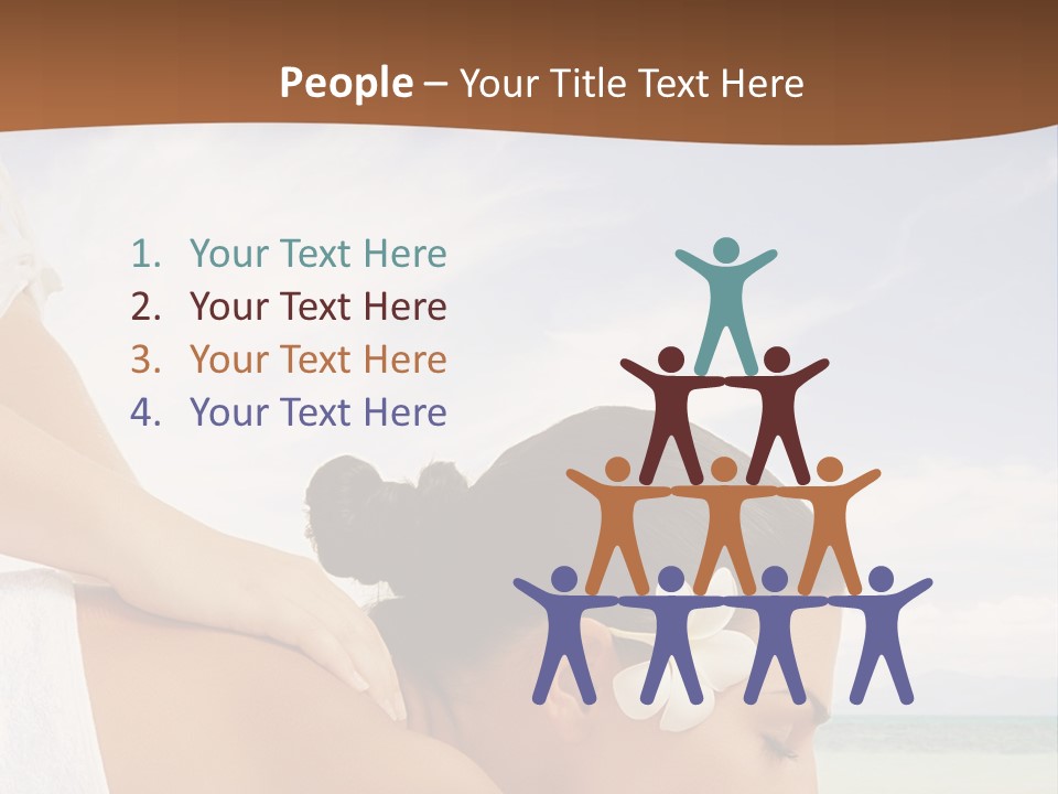 A Woman Laying Down On The Beach With A Flower In Her Hair PowerPoint Template