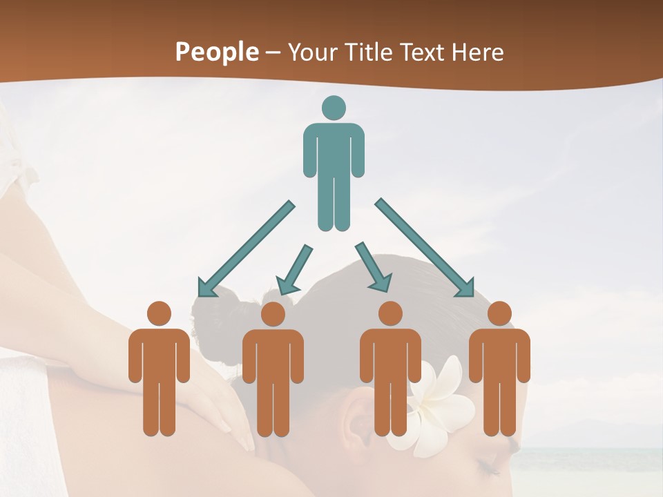 A Woman Laying Down On The Beach With A Flower In Her Hair PowerPoint Template