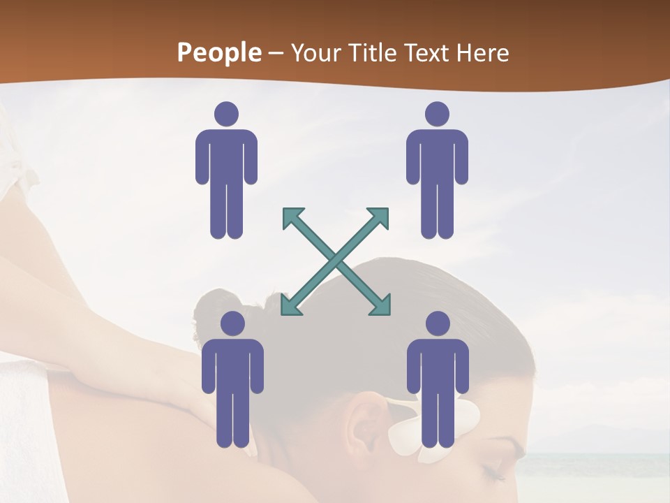 A Woman Laying Down On The Beach With A Flower In Her Hair PowerPoint Template