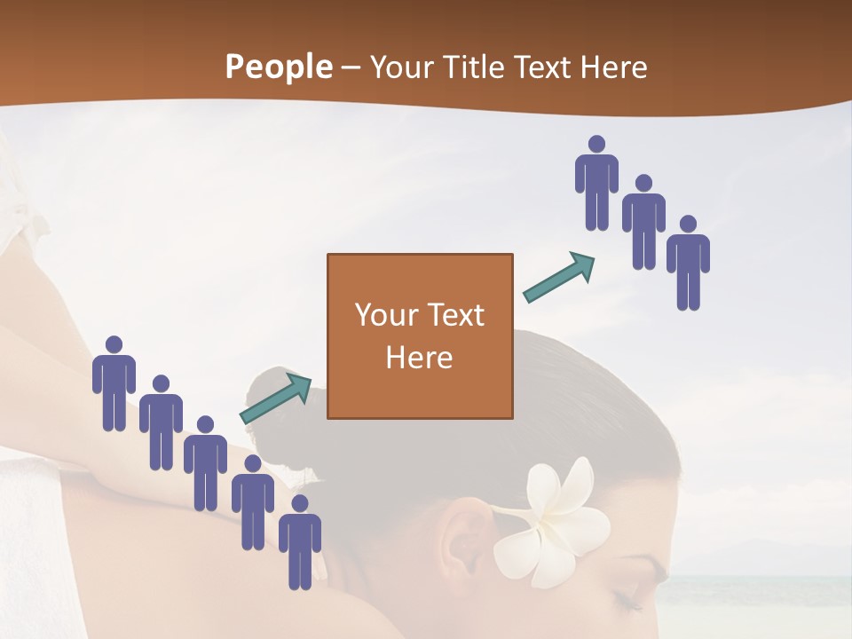 A Woman Laying Down On The Beach With A Flower In Her Hair PowerPoint Template