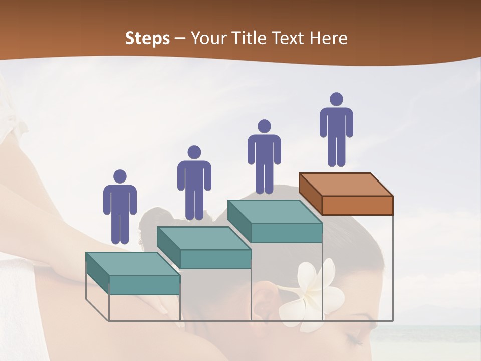 A Woman Laying Down On The Beach With A Flower In Her Hair PowerPoint Template