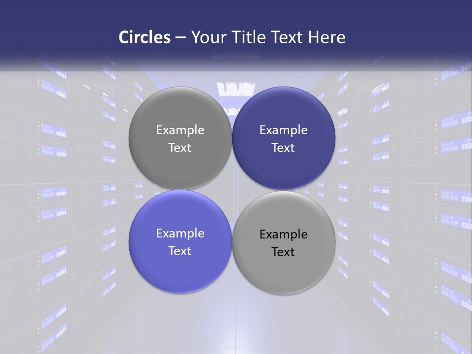 A Large Room Filled With Lots Of Blue Lights PowerPoint Template