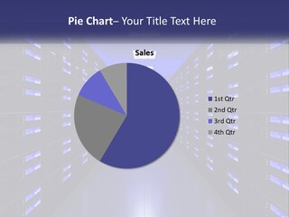 A Large Room Filled With Lots Of Blue Lights PowerPoint Template