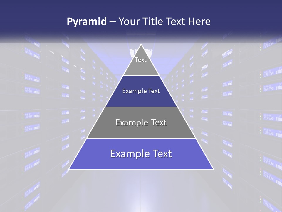 A Large Room Filled With Lots Of Blue Lights PowerPoint Template