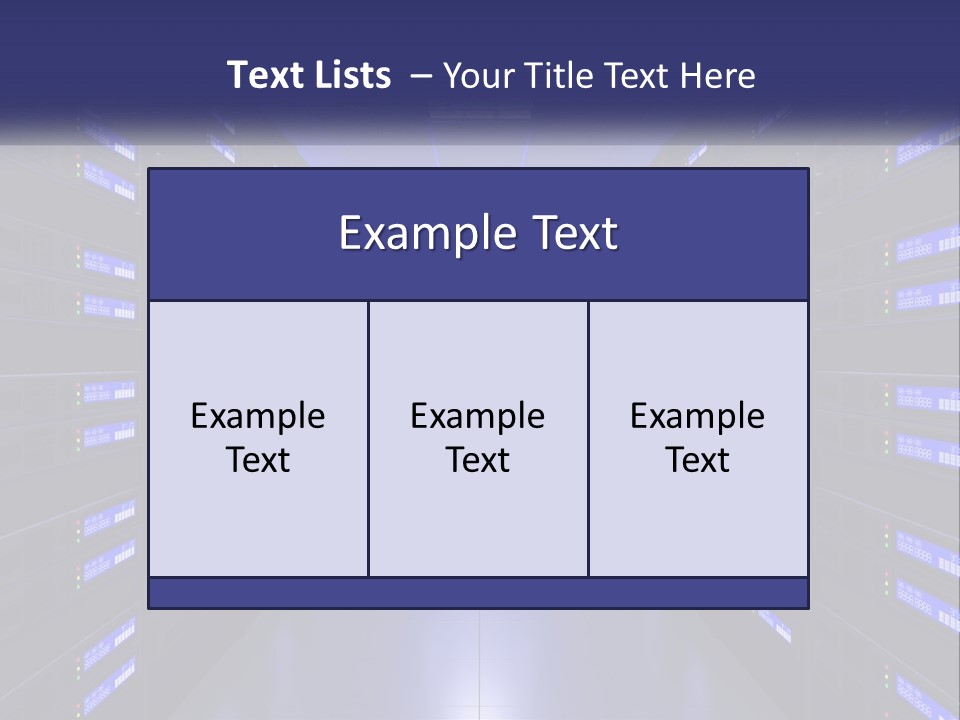 A Large Room Filled With Lots Of Blue Lights PowerPoint Template