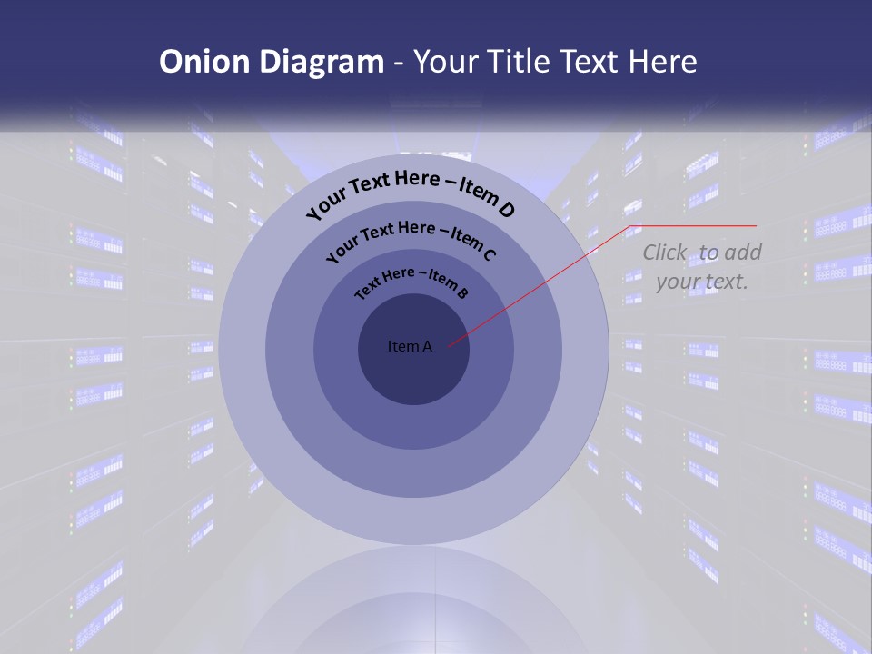 A Large Room Filled With Lots Of Blue Lights PowerPoint Template