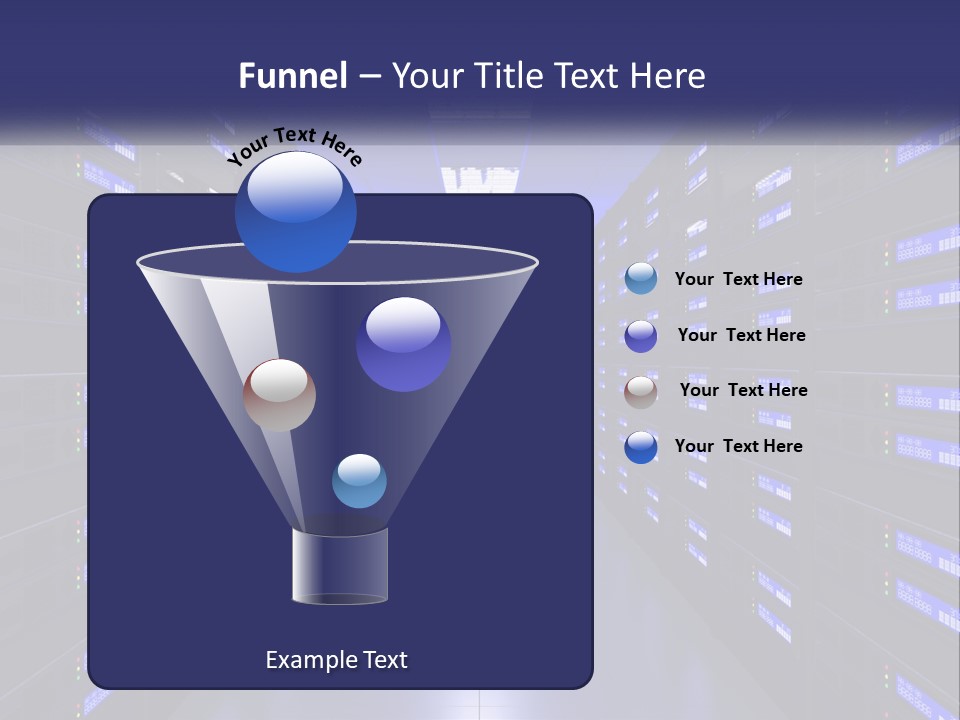 A Large Room Filled With Lots Of Blue Lights PowerPoint Template