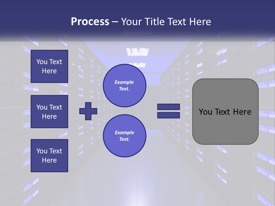 A Large Room Filled With Lots Of Blue Lights PowerPoint Template