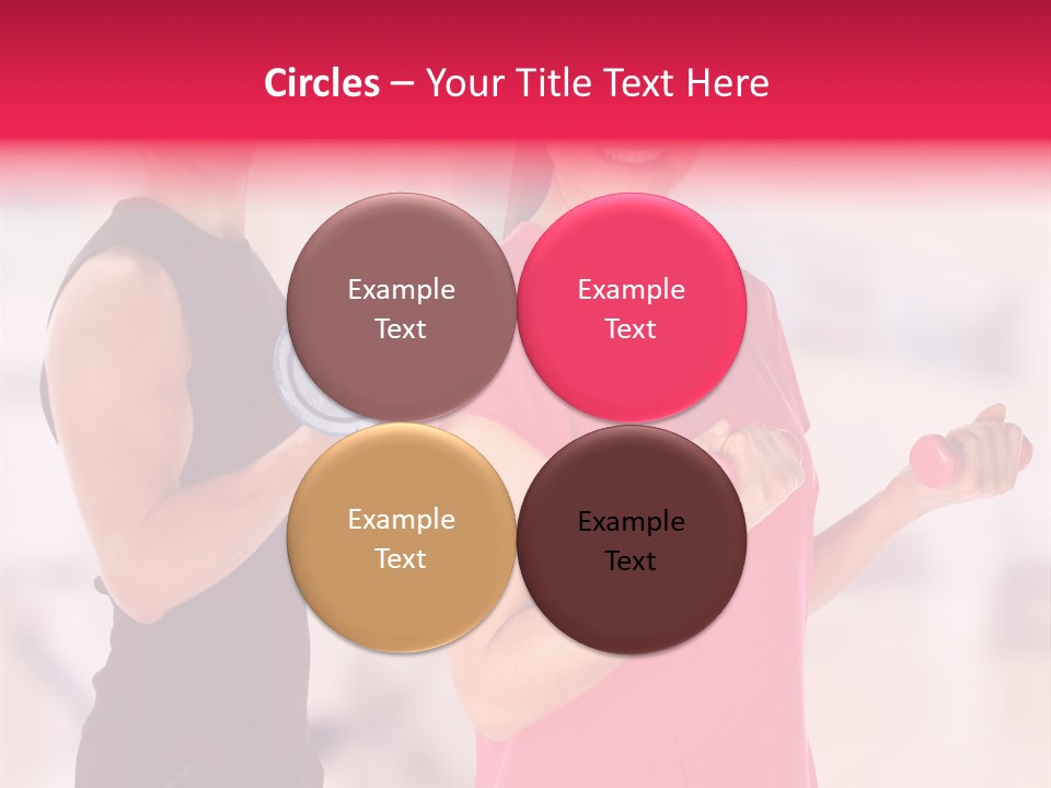 A Man And A Woman Are Holding Dumbs PowerPoint Template