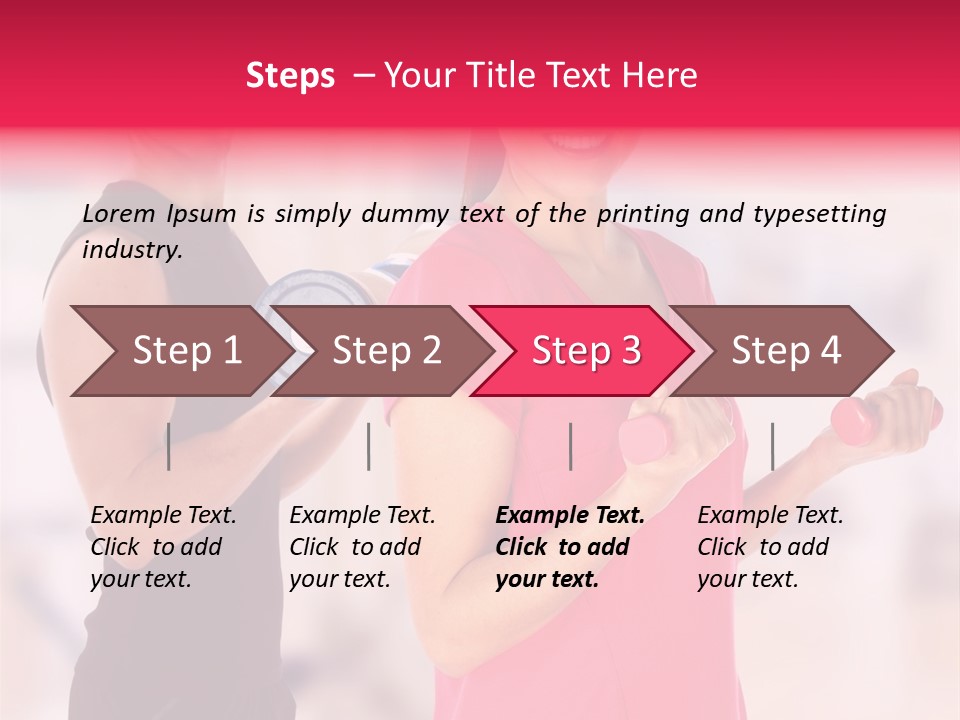 A Man And A Woman Are Holding Dumbs PowerPoint Template