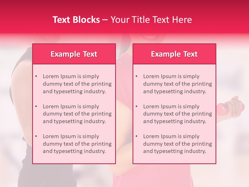 A Man And A Woman Are Holding Dumbs PowerPoint Template