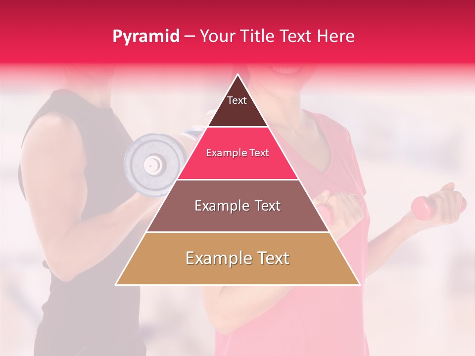 A Man And A Woman Are Holding Dumbs PowerPoint Template