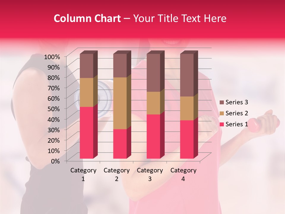 A Man And A Woman Are Holding Dumbs PowerPoint Template