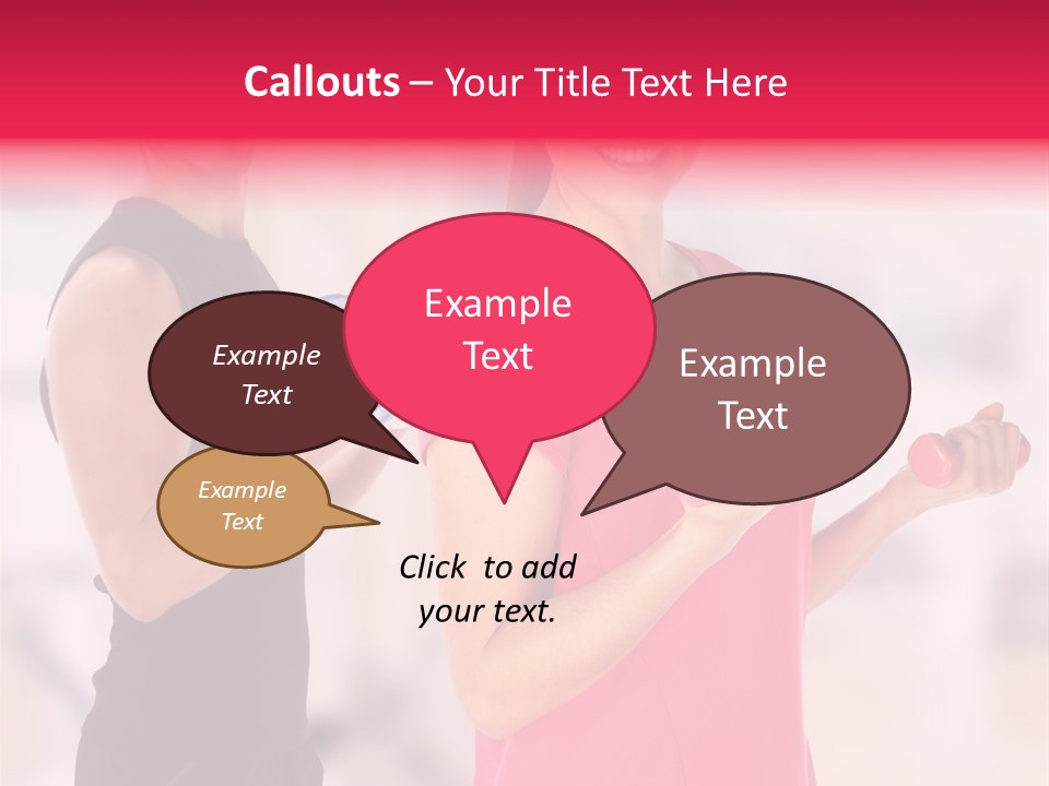 A Man And A Woman Are Holding Dumbs PowerPoint Template