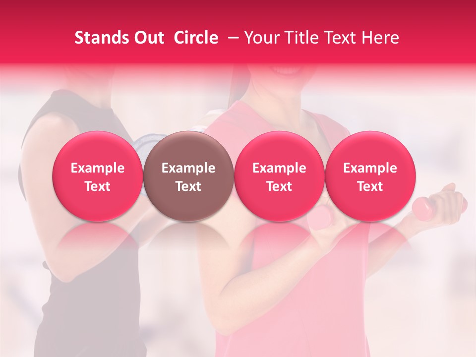 A Man And A Woman Are Holding Dumbs PowerPoint Template