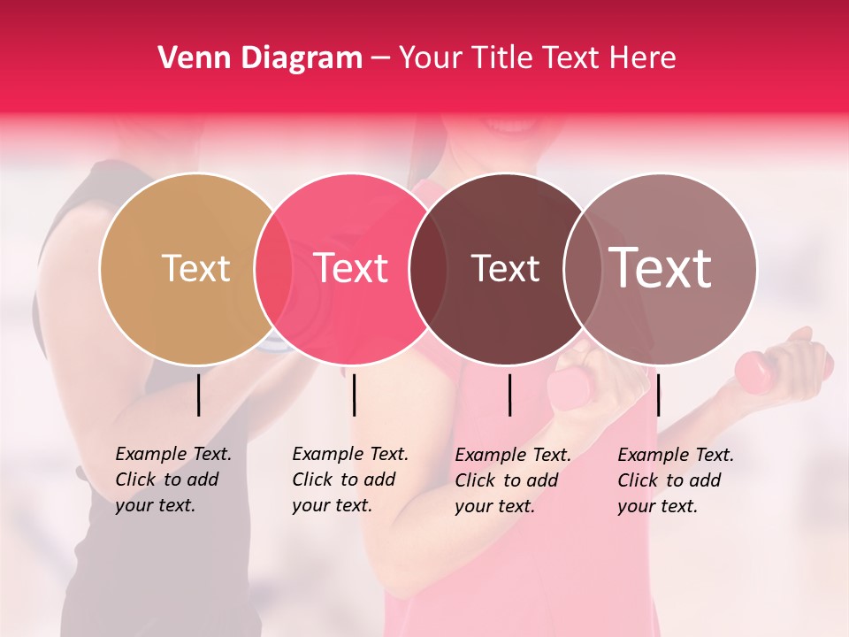 A Man And A Woman Are Holding Dumbs PowerPoint Template