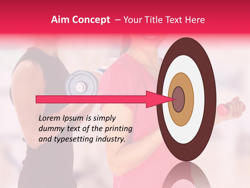 A Man And A Woman Are Holding Dumbs PowerPoint Template