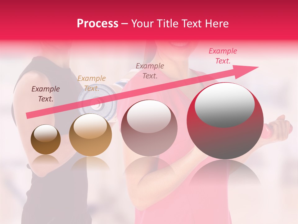 A Man And A Woman Are Holding Dumbs PowerPoint Template