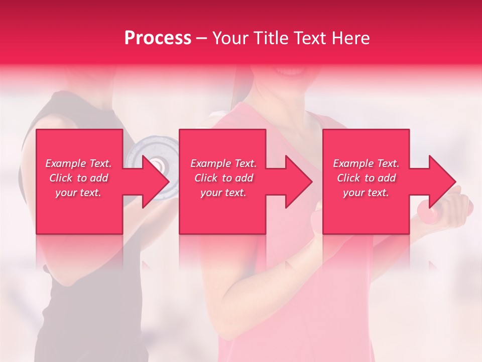 A Man And A Woman Are Holding Dumbs PowerPoint Template