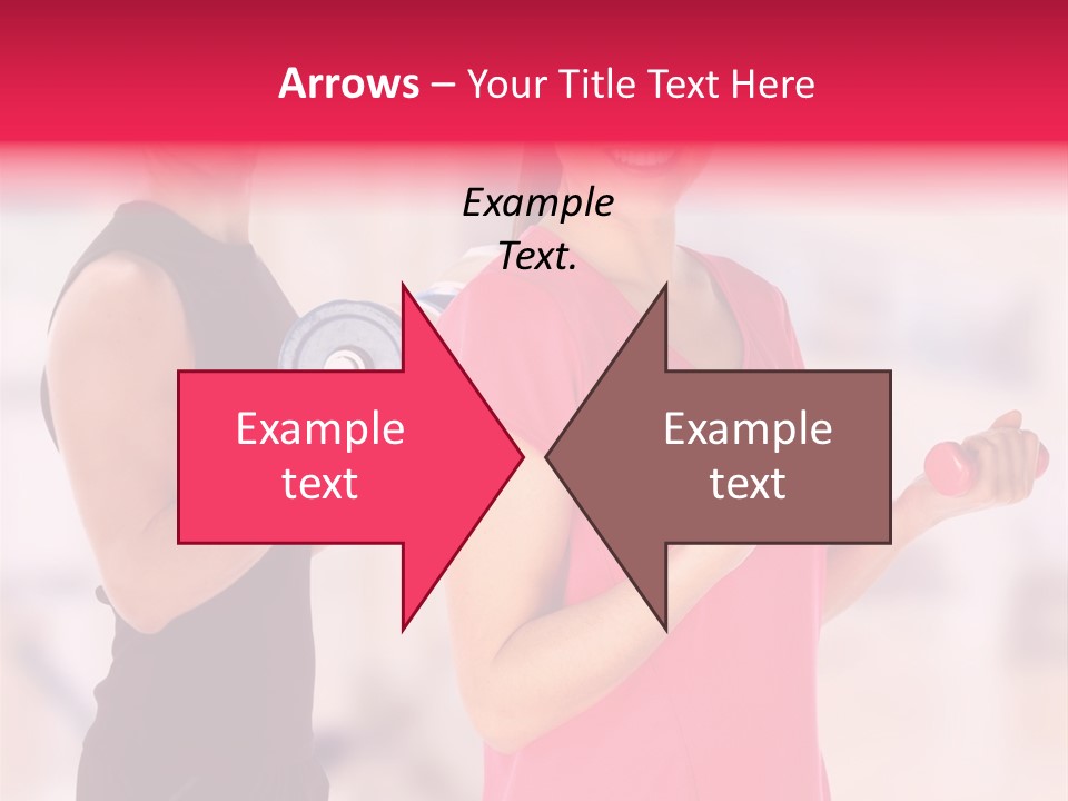A Man And A Woman Are Holding Dumbs PowerPoint Template