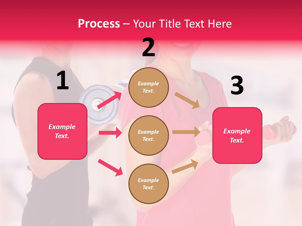A Man And A Woman Are Holding Dumbs PowerPoint Template
