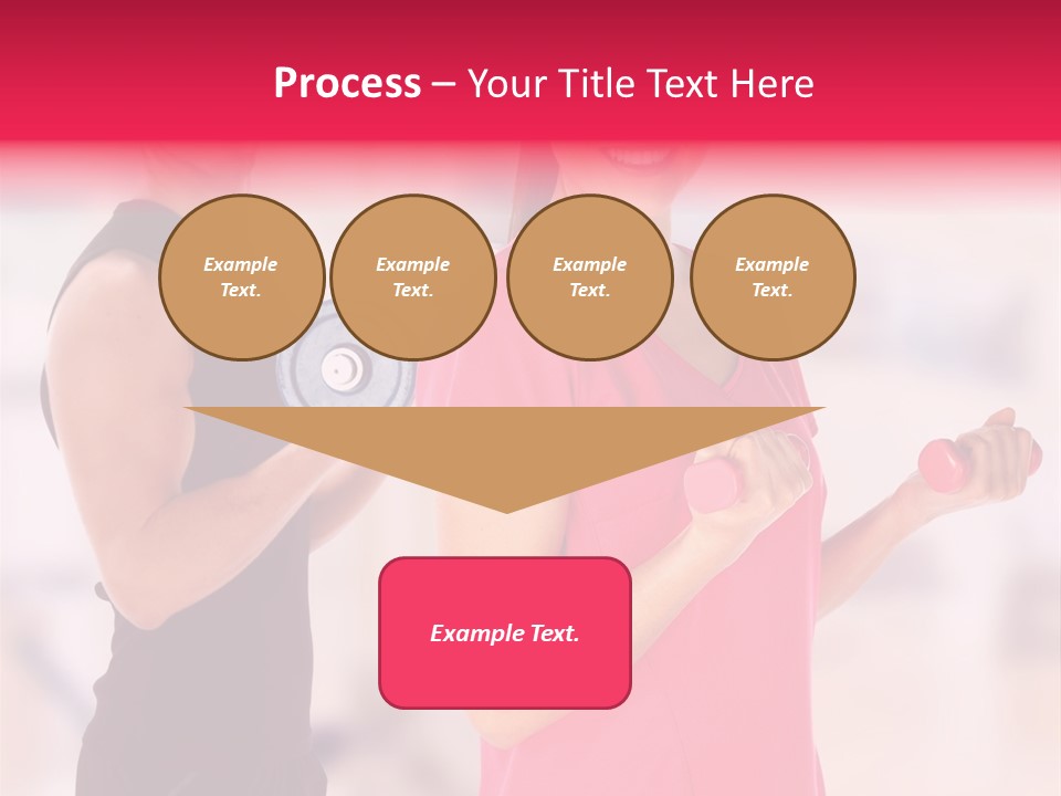 A Man And A Woman Are Holding Dumbs PowerPoint Template