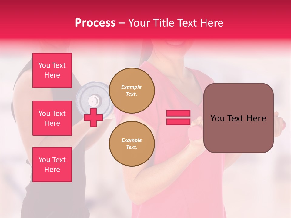 A Man And A Woman Are Holding Dumbs PowerPoint Template