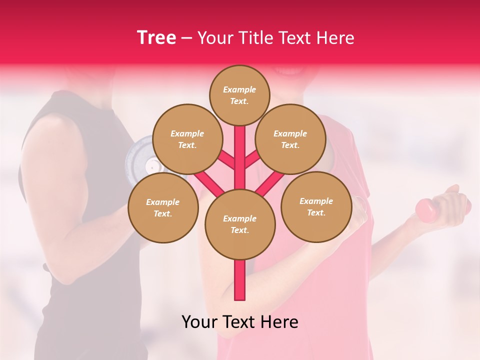 A Man And A Woman Are Holding Dumbs PowerPoint Template