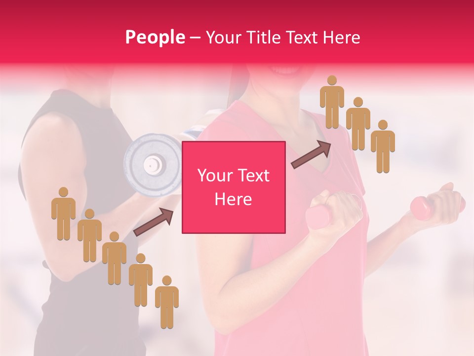 A Man And A Woman Are Holding Dumbs PowerPoint Template