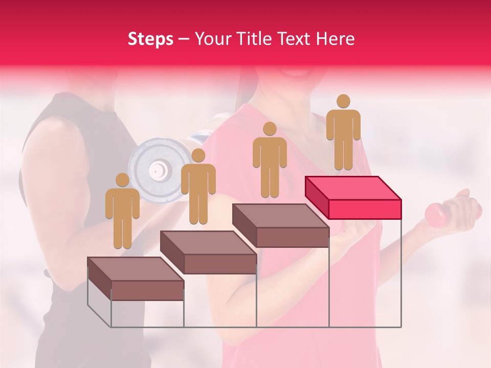 A Man And A Woman Are Holding Dumbs PowerPoint Template