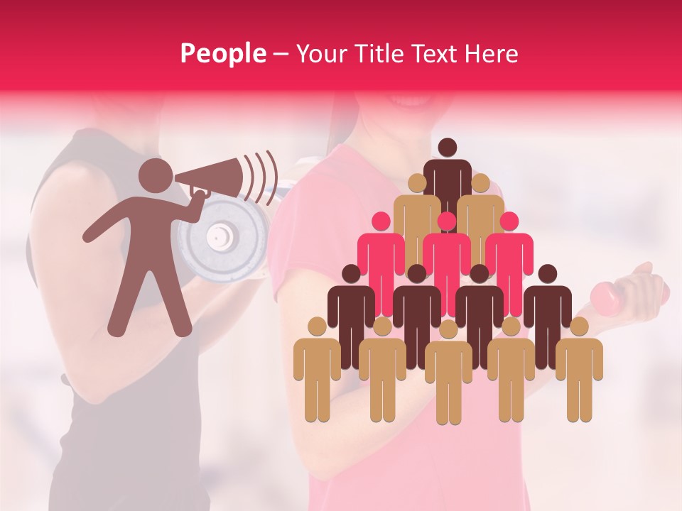 A Man And A Woman Are Holding Dumbs PowerPoint Template
