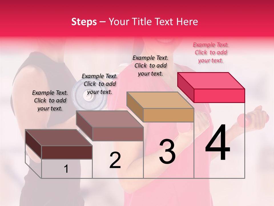A Man And A Woman Are Holding Dumbs PowerPoint Template
