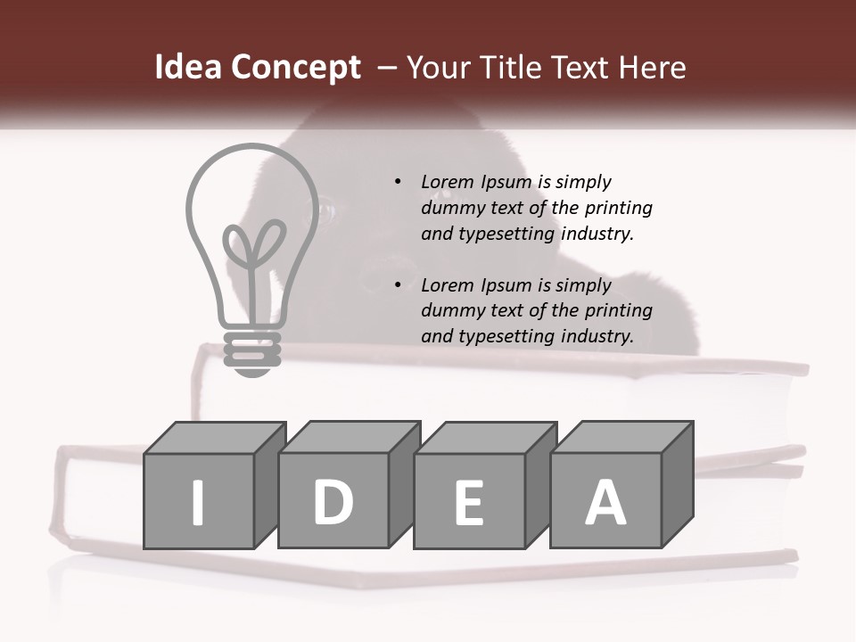 A Black Dog Laying On Top Of A Pile Of Books PowerPoint Template