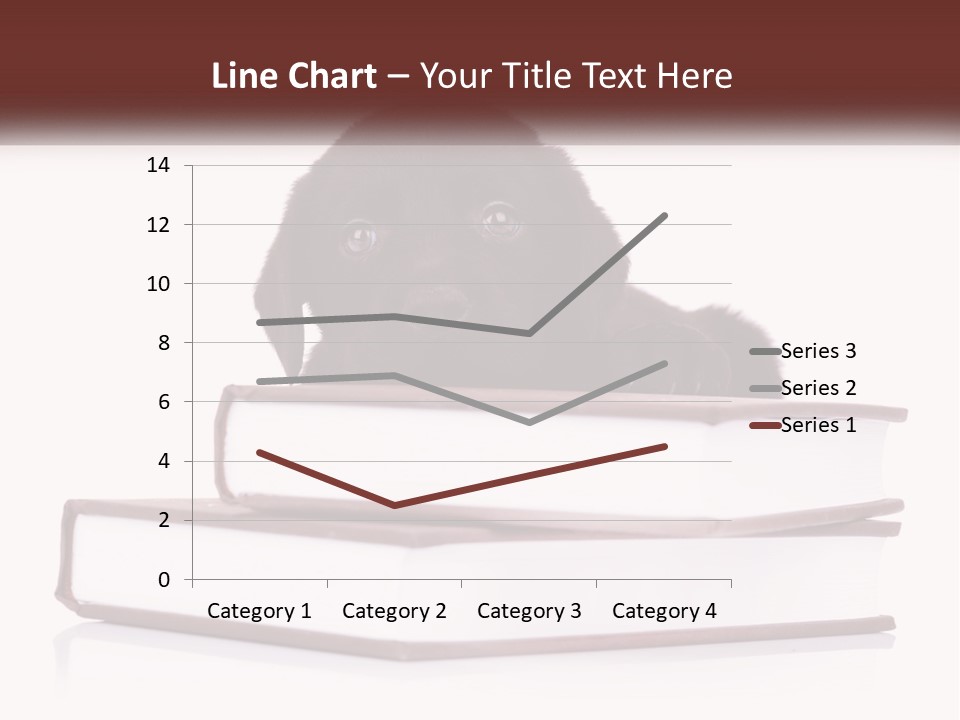 A Black Dog Laying On Top Of A Pile Of Books PowerPoint Template